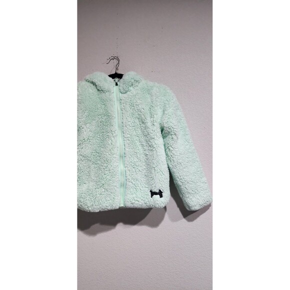 Under Armour Girls Coldgear Green Soft Faux Fur Jacket YMD/M - Picture 2 of 10